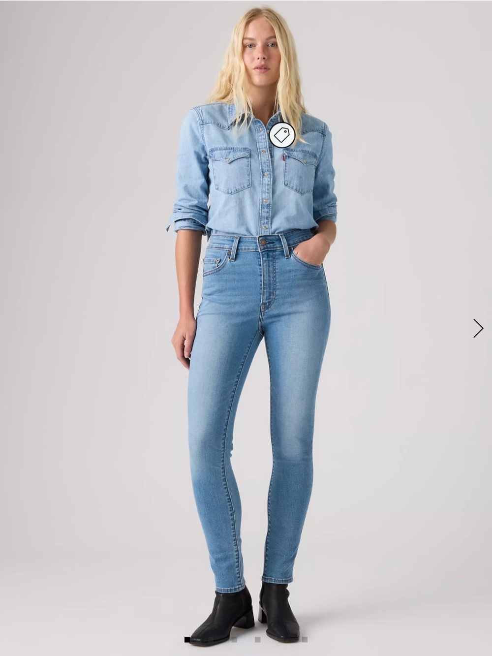 721 Levi Women's High rise skinny-stretch